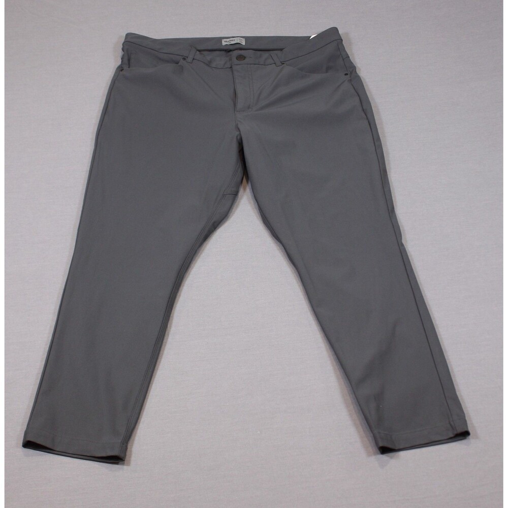 VRST Mens Slim Fit Gray Performance Pants Stretch Athletic Casual Golf 38" X 30"